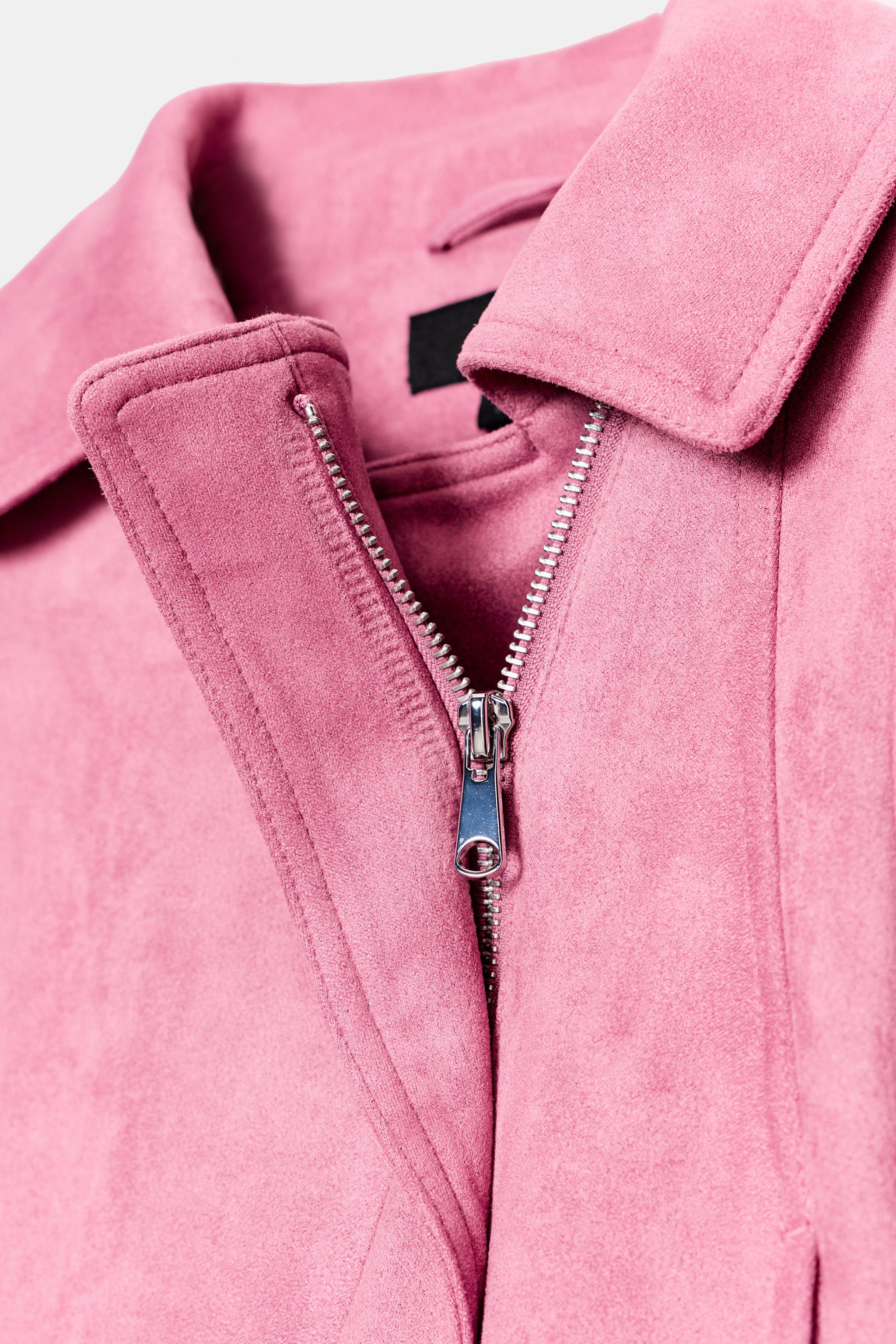 BLOUSON EFFET DAIM AVEC CEINTURE
